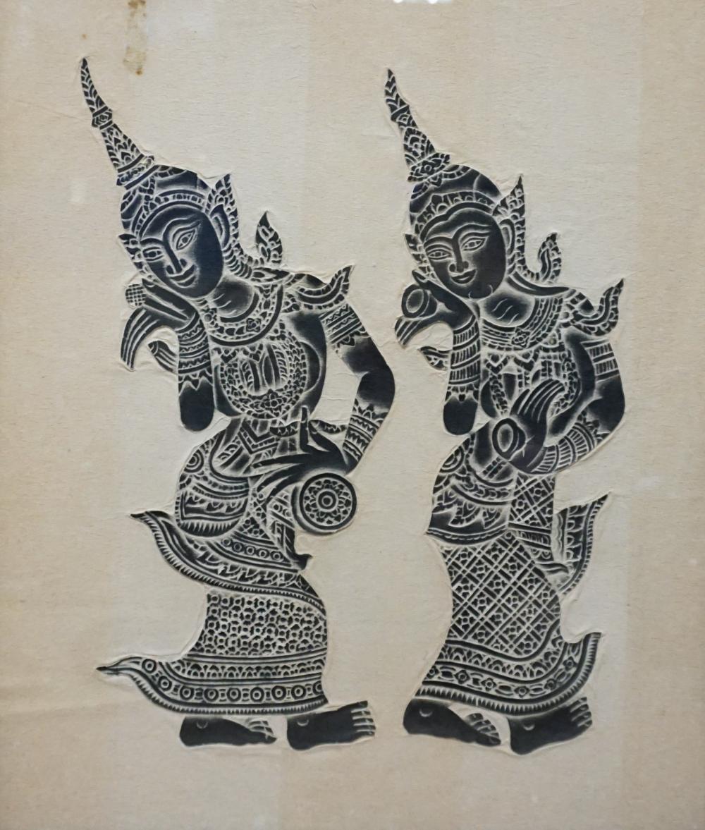 THAI TEMPLE RUBBING, FRAME: 23 X 19