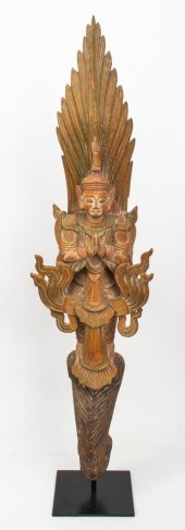 THAI WOOD CARVED BUDDHIST TEMP