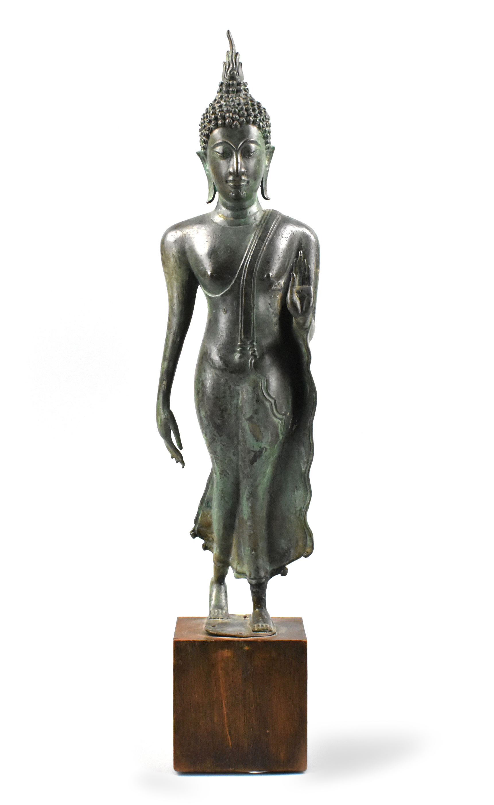 THAILAND BRONZE BUDDHA FIGURE ON