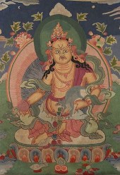 THANGKA OF JAMBHALA, QINGEmbro