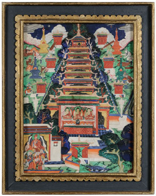 Thangka, Three Buddhas Tibetan,