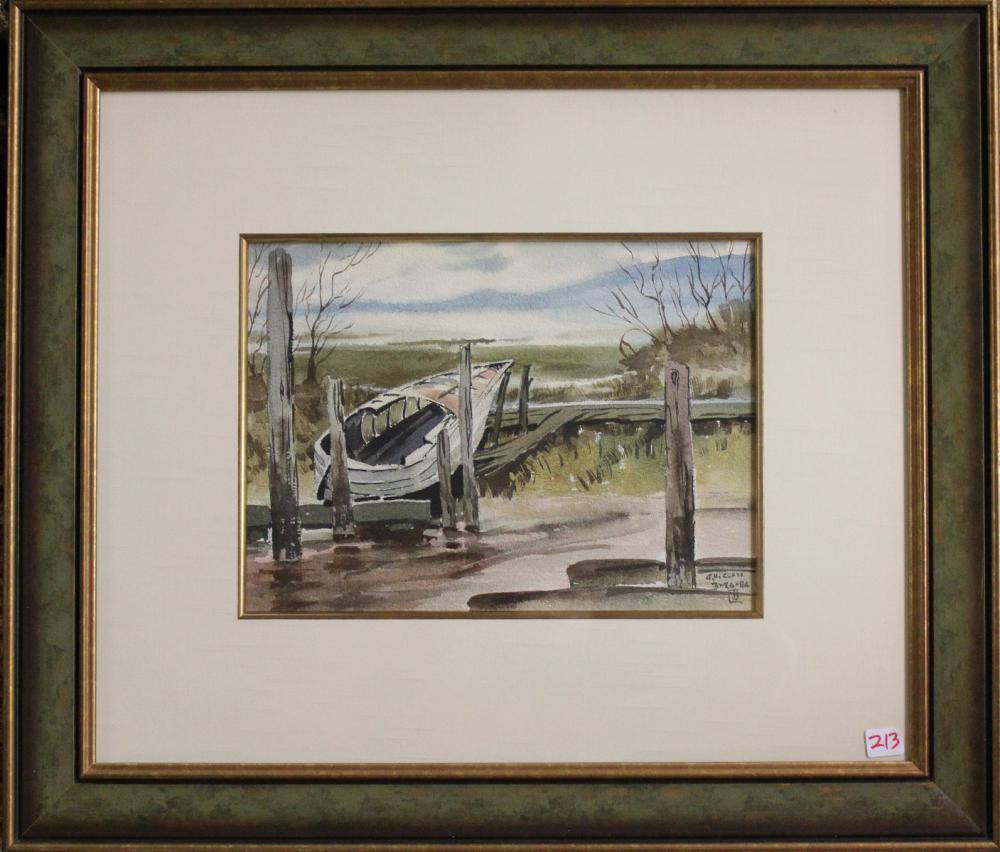 THAYNE LOGAN WATERCOLOR ON