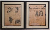 THE BALTIMORE NEWS, TWO FRAMED