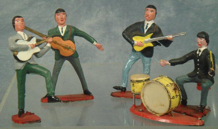 The Beatles doll figures, 2 1/2 - 3