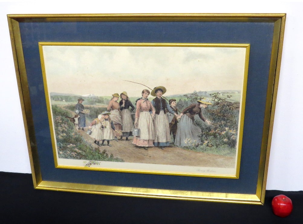THE BERRY PICKERS - ENGRAVING BY