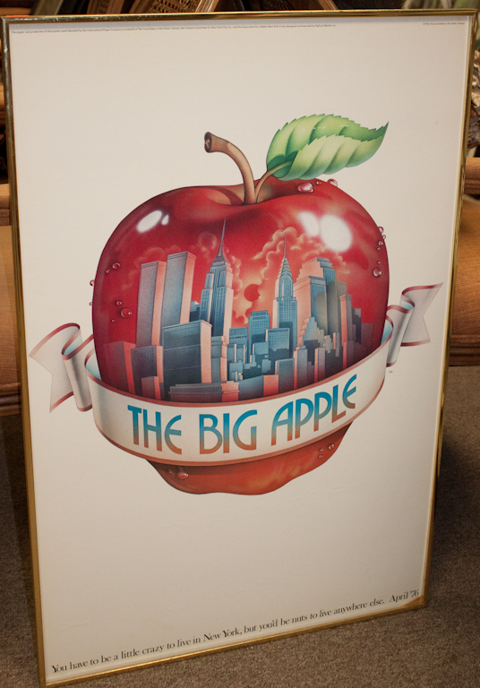 ''The Big Apple '' poster framed