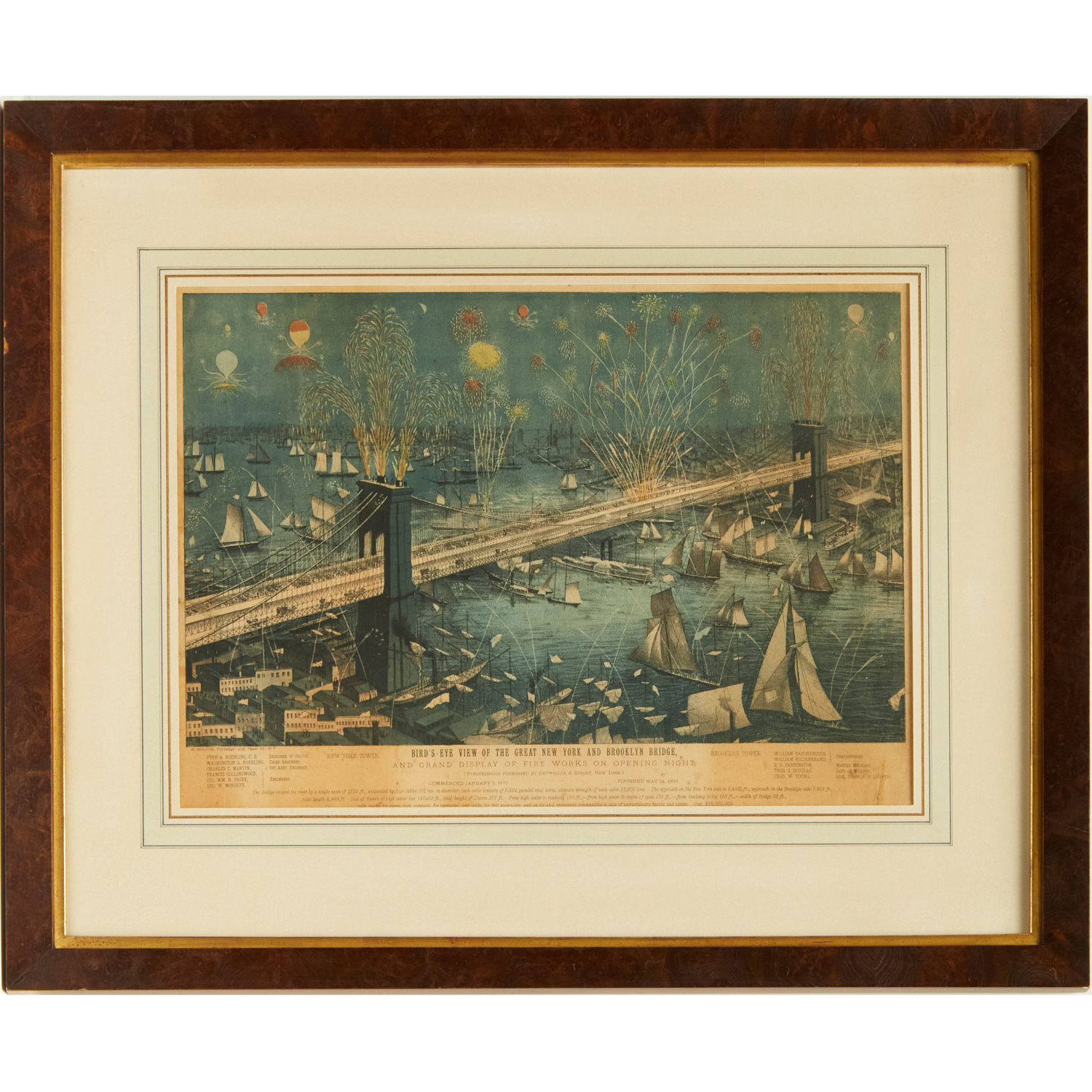 THE BROOKLYN BRIDGE LITHOGRAPH,