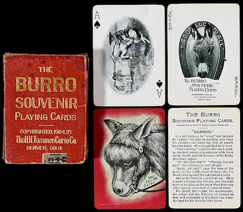 THE BURRO SOUVENIR PLAYING CARDS.