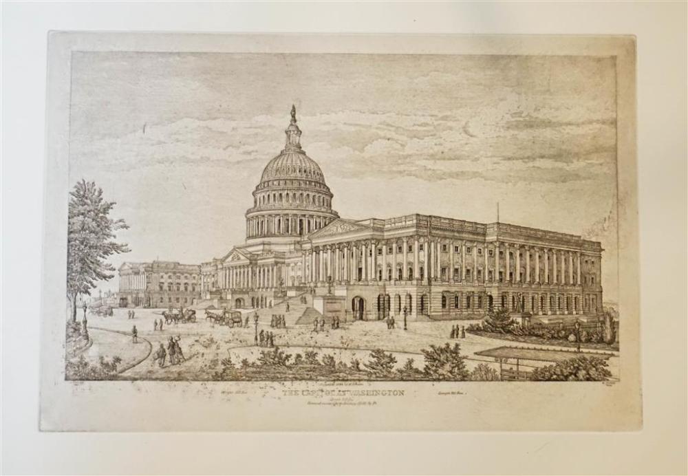 THE CAPITOL IN 1892, ETCHING,