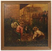 'THE GAMBLERS' UNUSUAL OIL PAI
