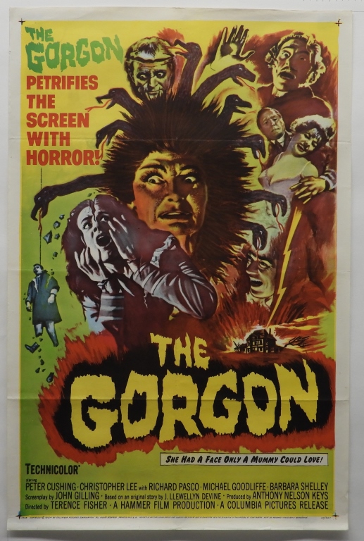 THE GORGON 1964 ONE SHEET MOVIE