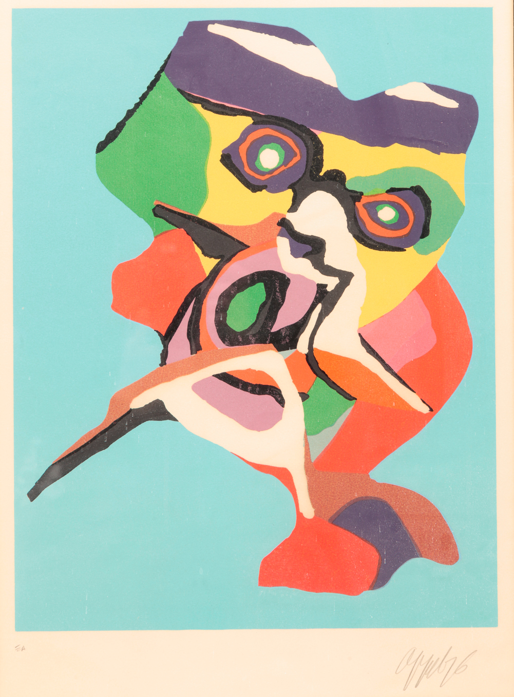 "THE GREAT CAT" PRINT, KAREL APPEL.