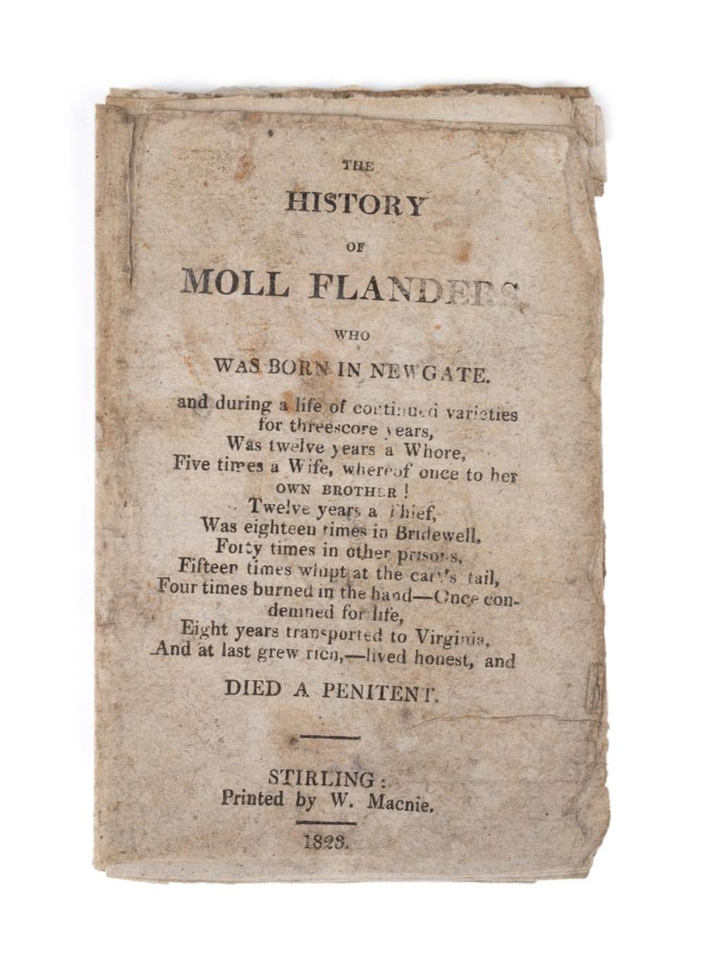 THE HISTORY OF MOLL FLANDERS,