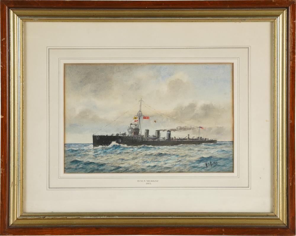 THE H.M.S. MURRAY1915; watercolor