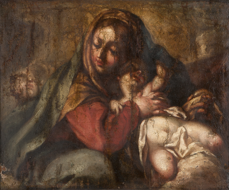 The Holy Family with St.