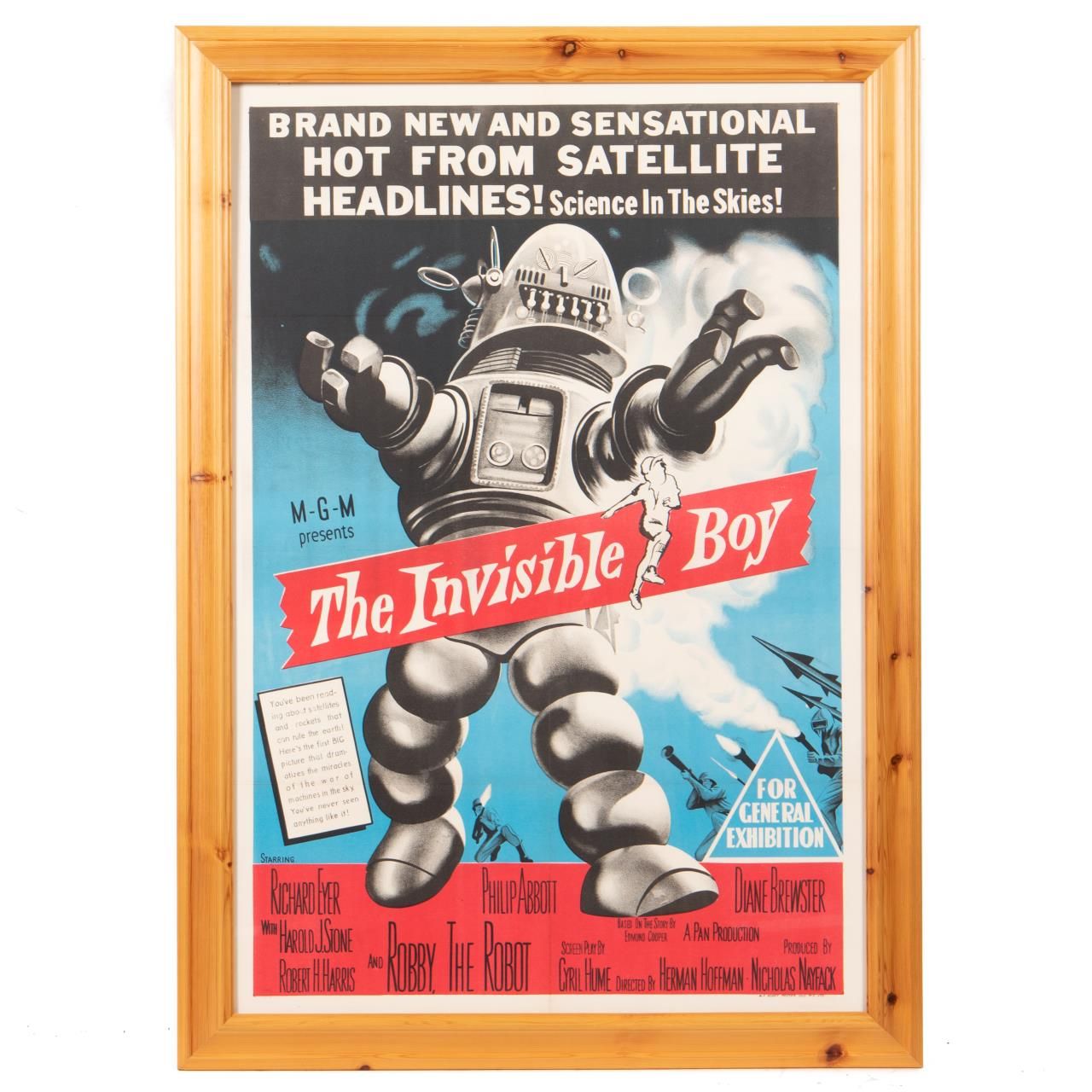"THE INVISIBLE BOY" 1957 ORIGINAL
