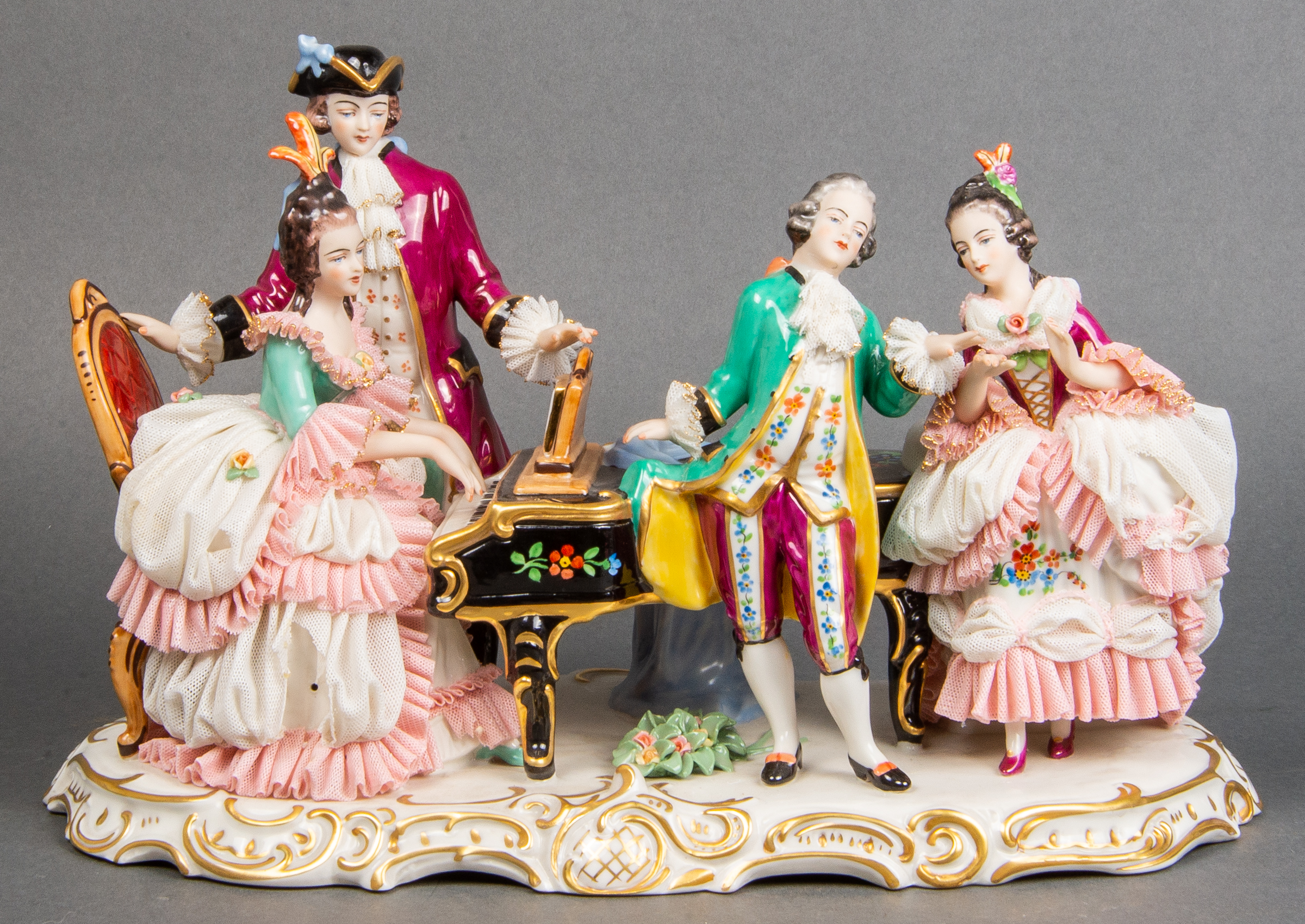 "THE MUSIC HOUR" GERMAN PORCELAIN