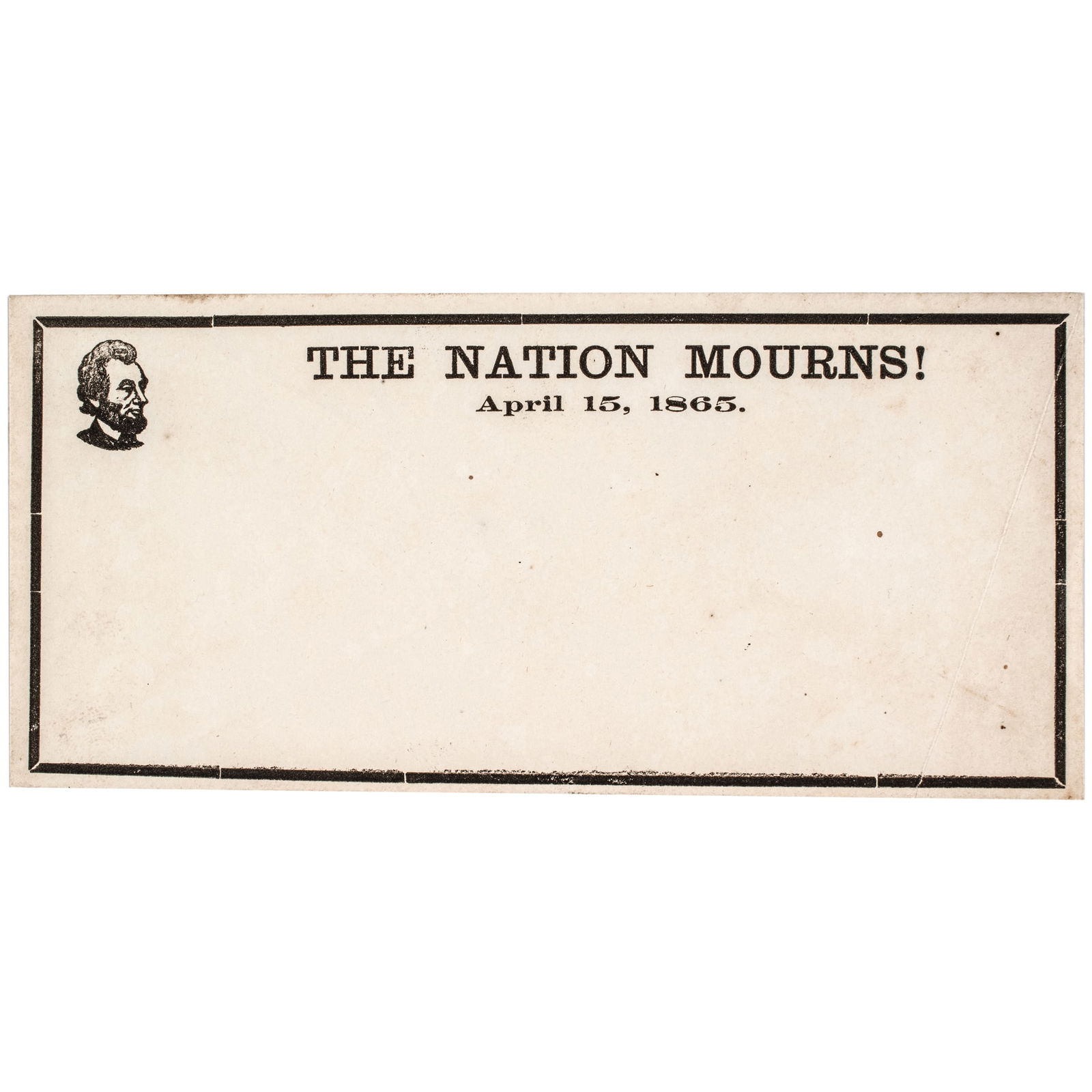 THE NATION MOURNS! APRIL 15,