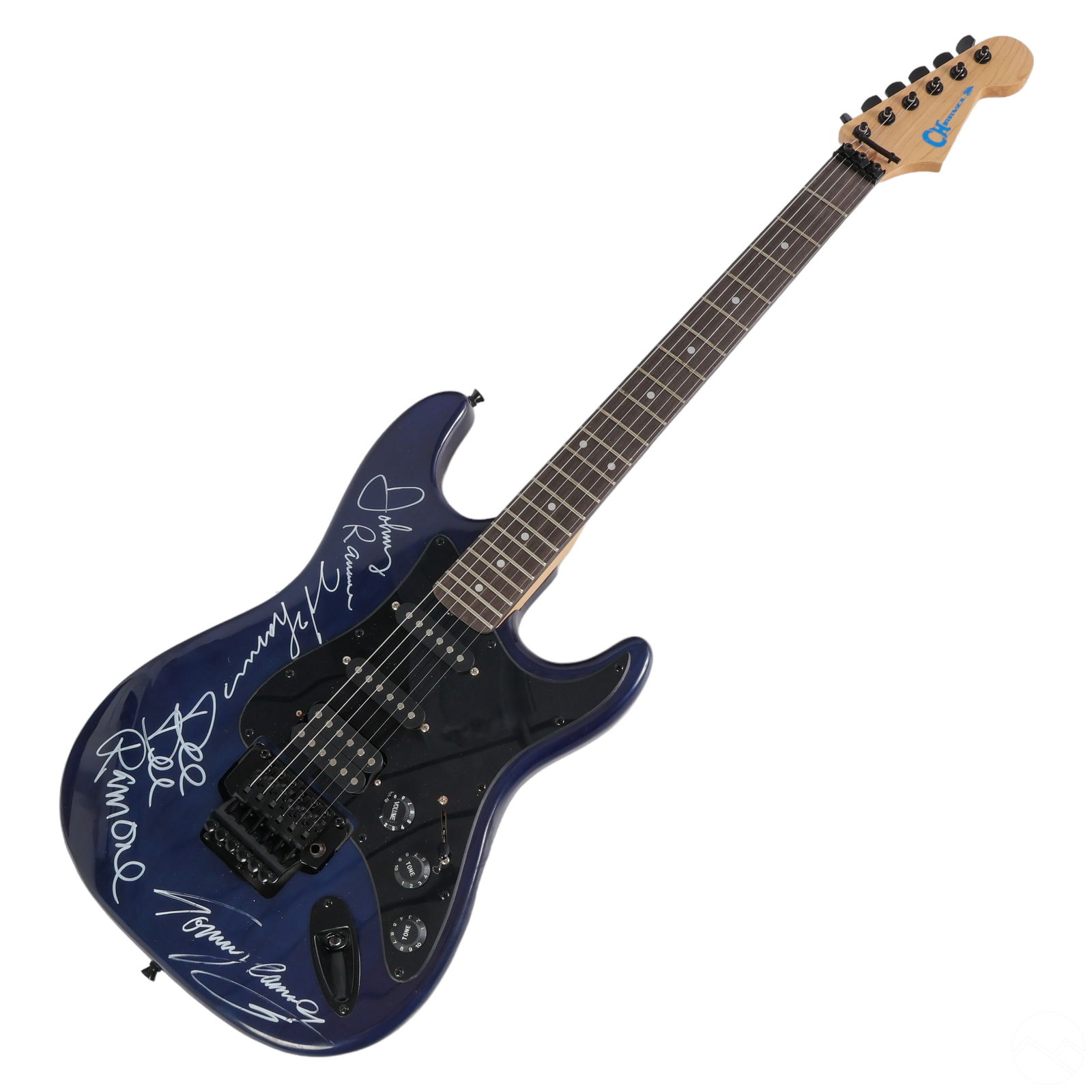 THE RAMONES SIGNED CHARVEL ELECTRIC