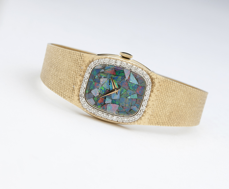 The rectangular mosaic opal dial
