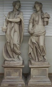 THE SEASONS, TWO PLASTER/FIBER