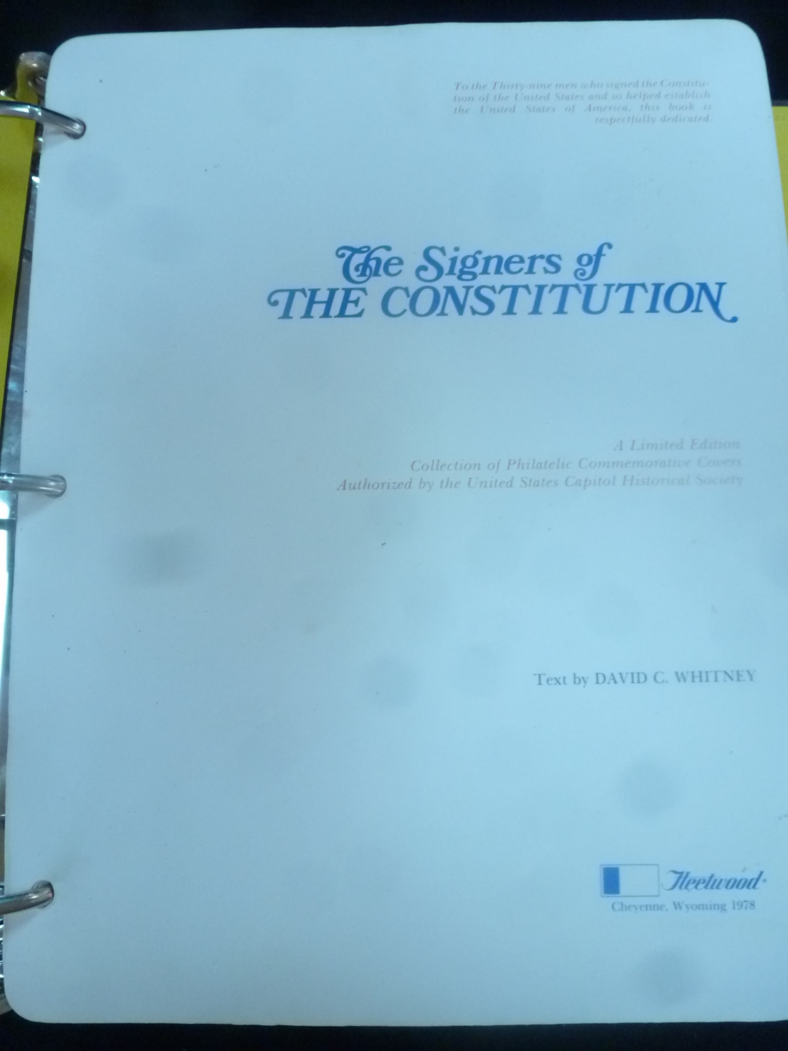 THE SIGNERS OF THE CONSTITUTION,