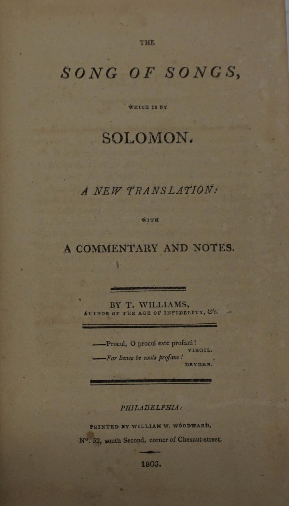 THE SONG OF SONGS, WHICH IS BY