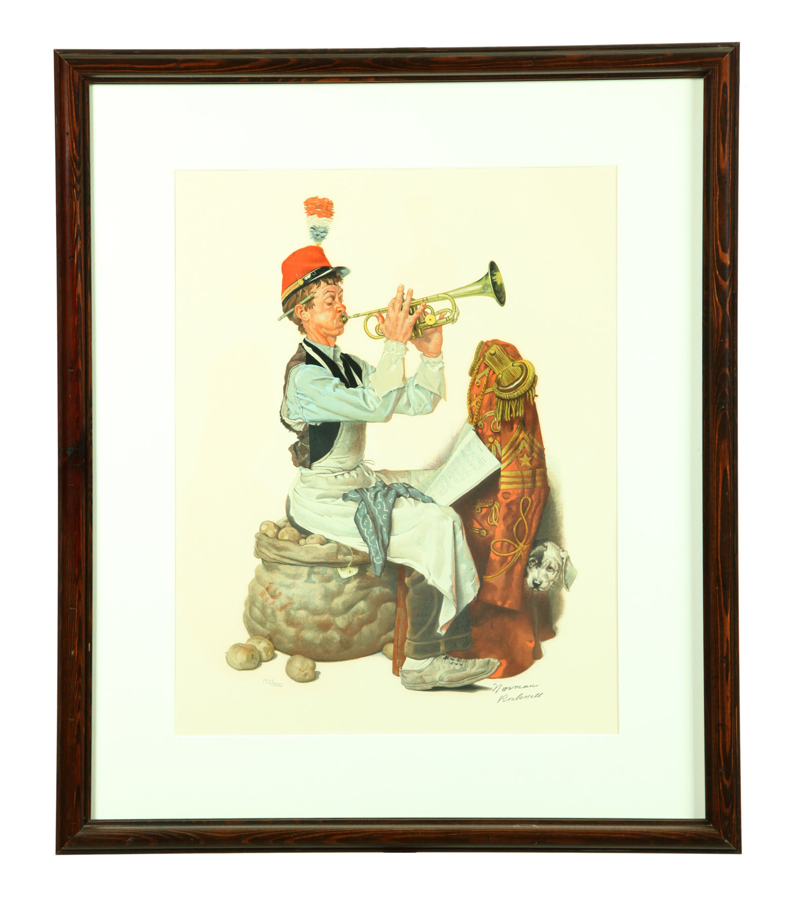 THE TRUMPETER PRINT BY NORMAN