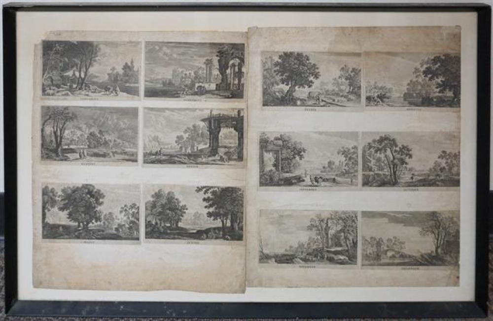 THE TWELVE MONTHS, TWO ENGRAVINGS
