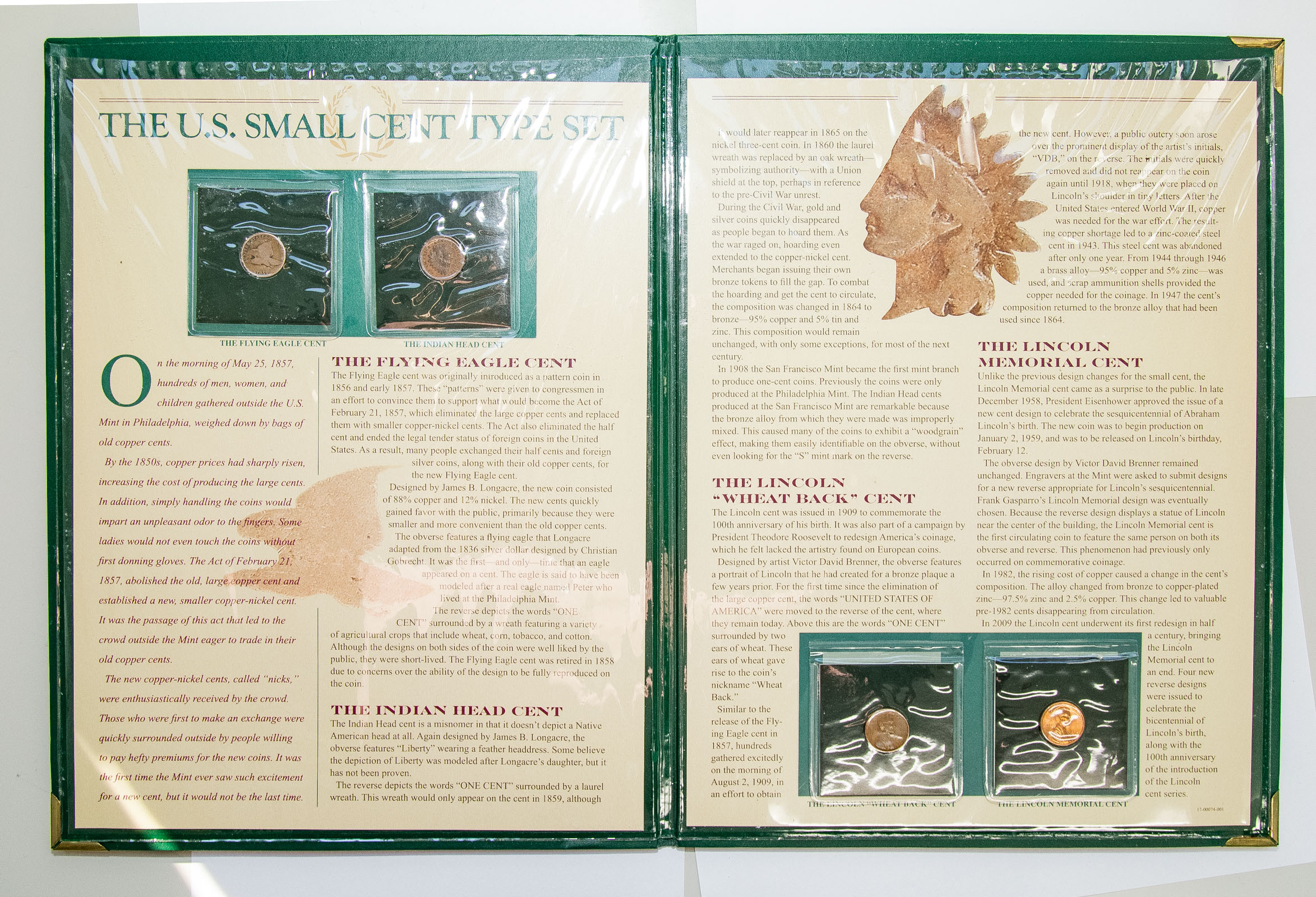 THE U.S. SMALL CENT TYPE SET In a