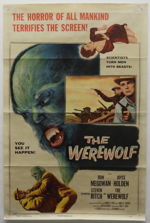 THE WEREWOLF 1956 ONE SHEET MOVIE
