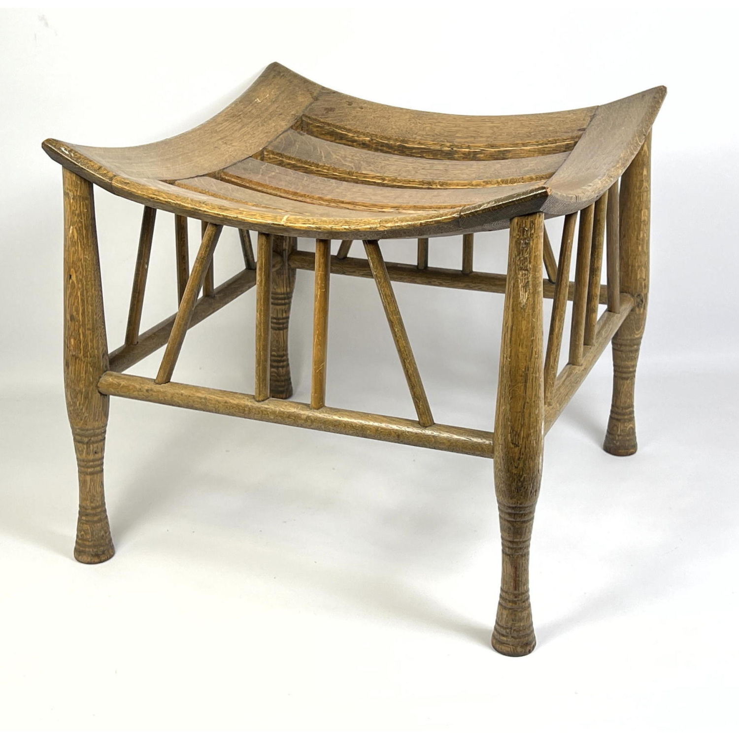 Thebes style Slat Seat Stool.