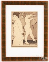 THELMA GROBES ETCHING, TITLED