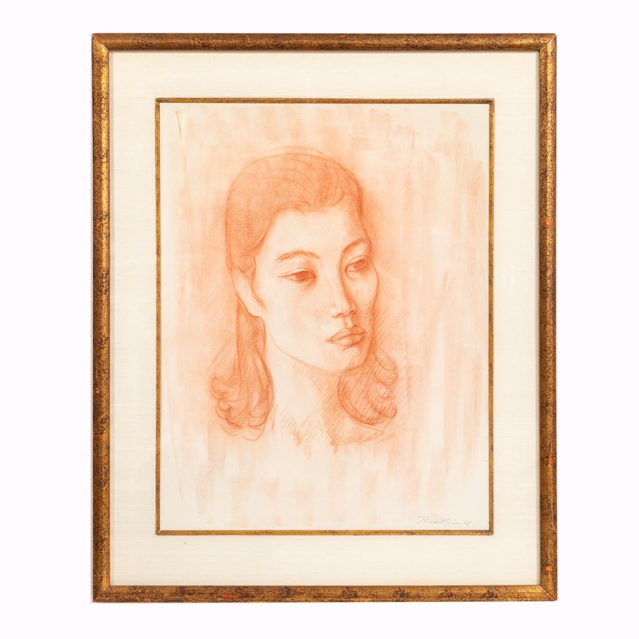 THEO MEIER, PORTRAIT DRAWING OF A