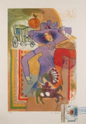 THEO TOBIASSE AQUATINT UNE ODE
