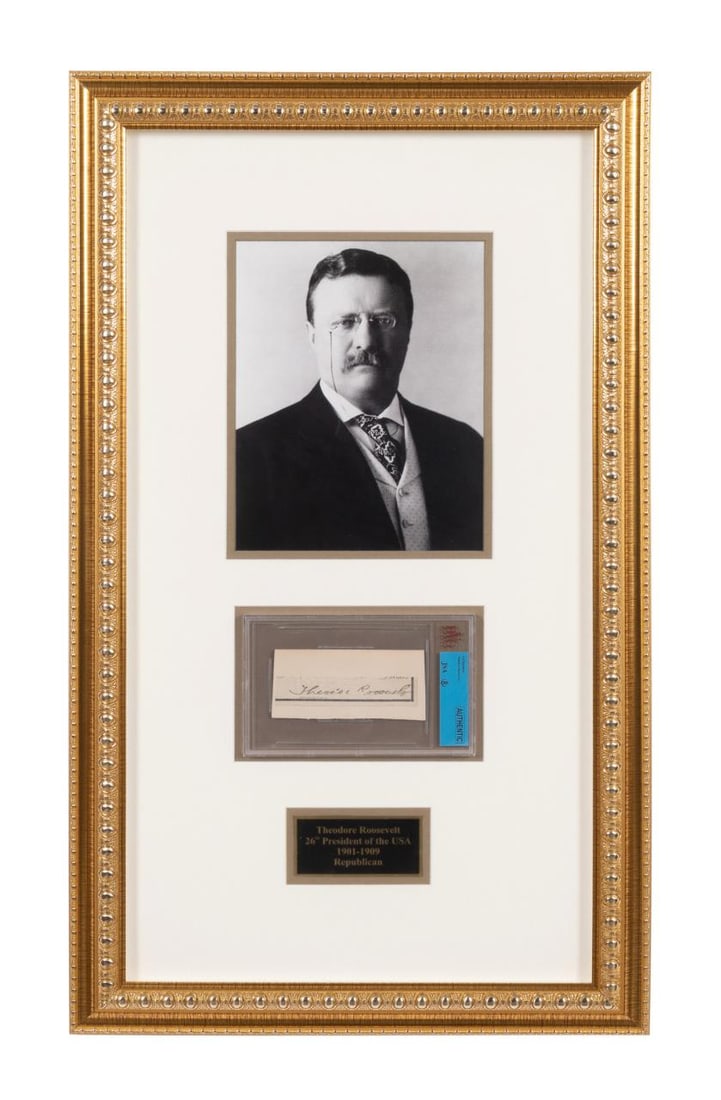 THEODORE ROOSEVELT CUT SIGNATURE