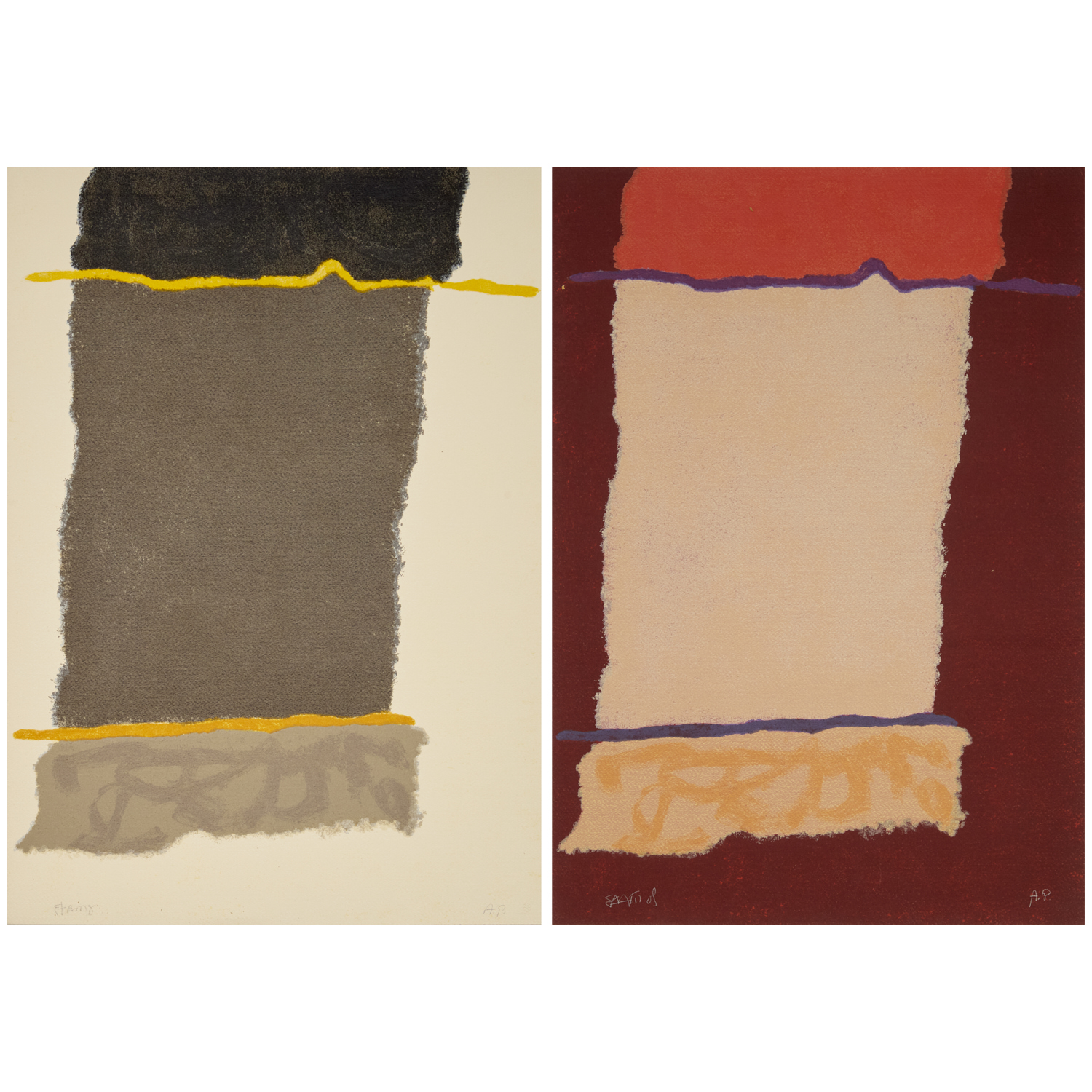 THEODOROS STAMOS, (2) SCREENPRINTS,