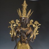 THIBETAN BRONZE STANDING BUDDH