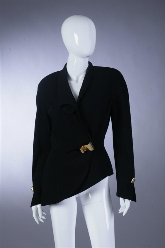 THIERRY MUGLER BLACK CREPE JACKET