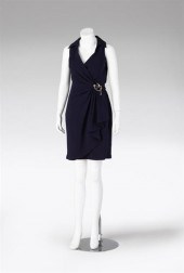 Thierry Mugler navy blue crepe