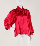 THIERRY MUGLER SILK BLOUSERed