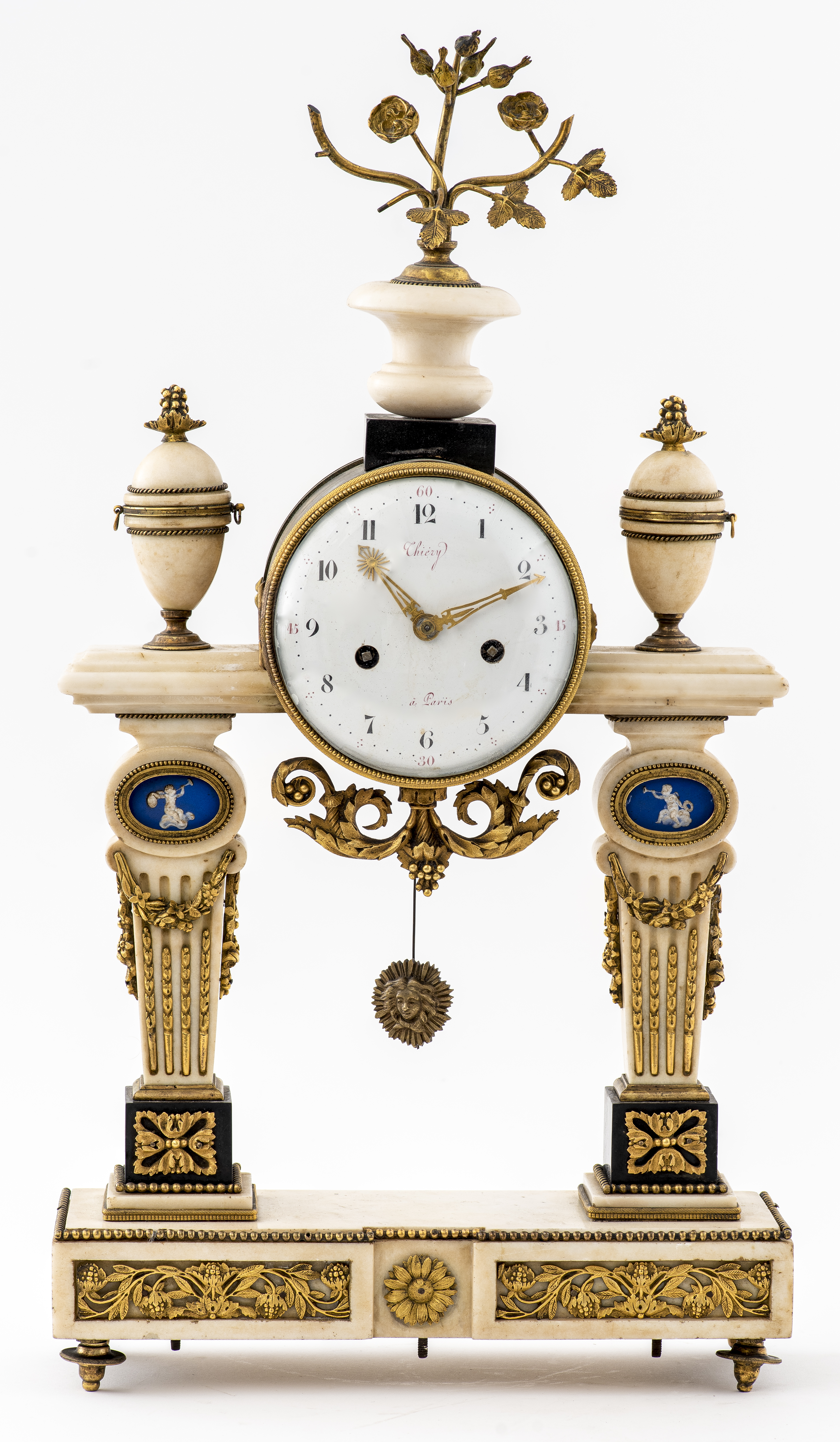 THIERY LOUIS XVI GILT BRONZE MARBLE