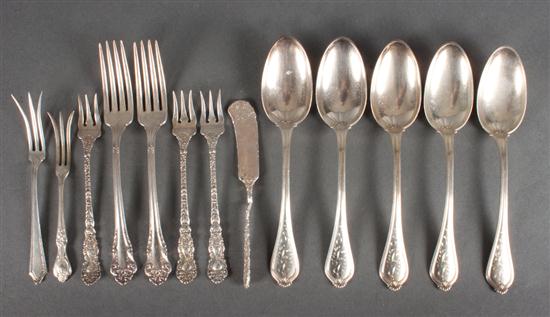 Thirteen assorted American sterling