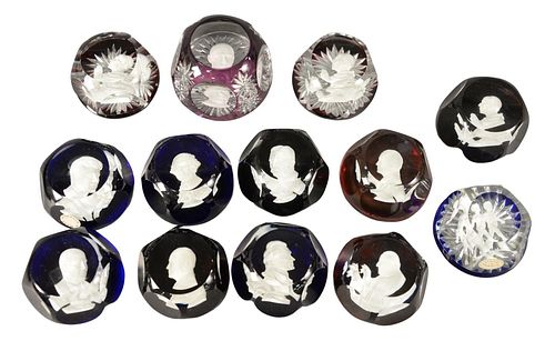 THIRTEEN BACCARAT GLASS