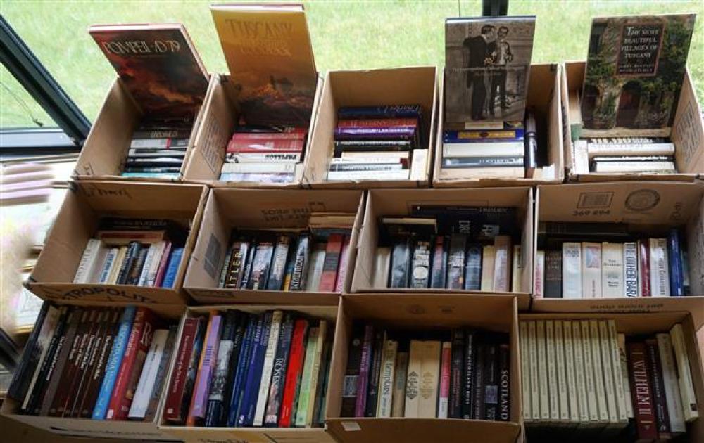 THIRTEEN BOXES OF BOOKS (ART,