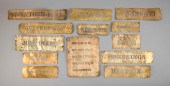 THIRTEEN BRASS STENCILS, MANY
