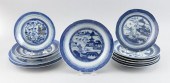 THIRTEEN CHINESE EXPORT BLUE A