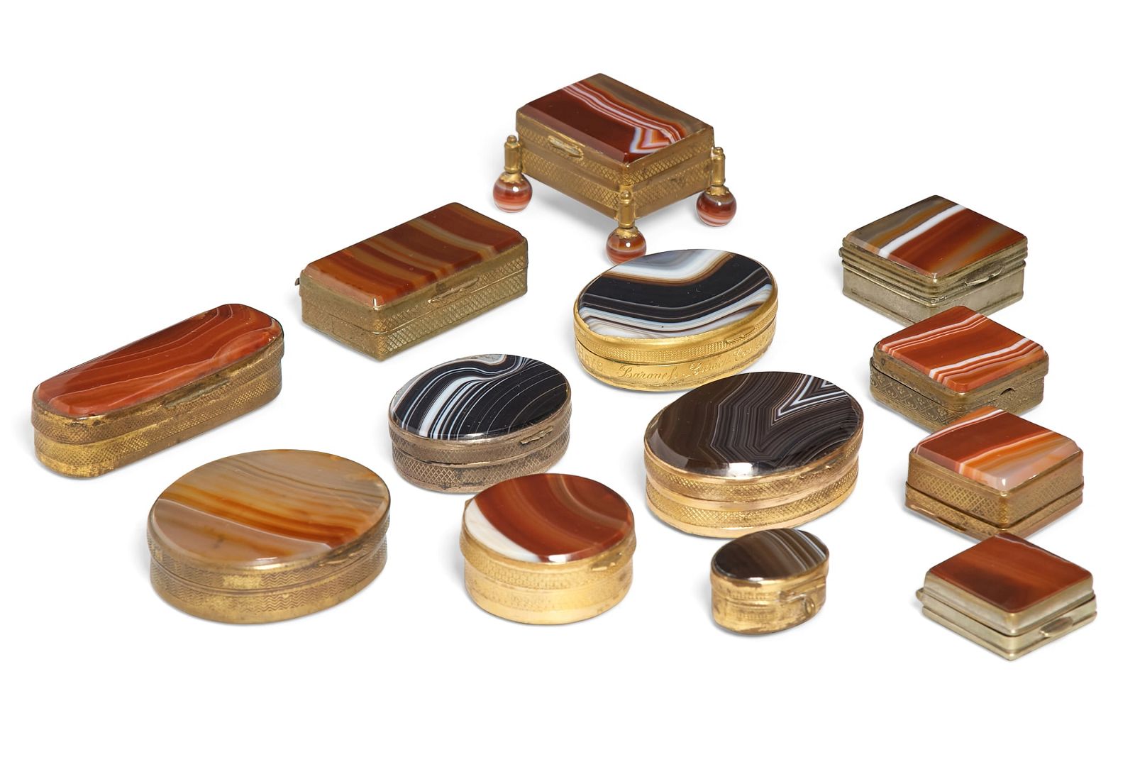 THIRTEEN CONTINENTAL AGATE