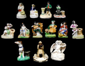THIRTEEN FIGURAL INKWELLS, MOS