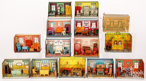 THIRTEEN MARX TIN LITHOGRAPH